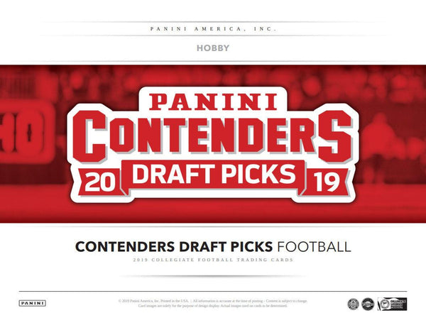 2019 Panini Contenders Draft Picks Football 12-Box Case Pick Your Team #1 - UNSOLD TEAMS BID ON EBAY - LISTINGS END SUNDAY 5/12 @ 10PM CT, BREAKS MONDAY @ 10AM CT